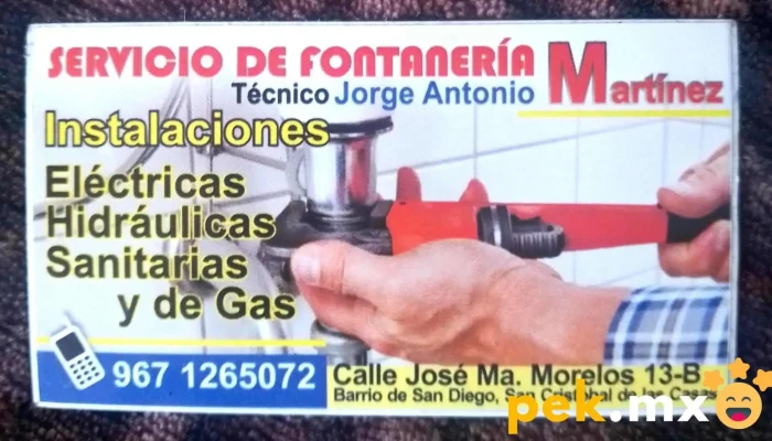 Servicio De Fontaneria Y Electricidad Martinez - San Cristóbal De Las Casas