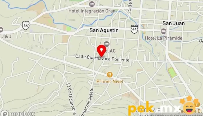 mapa de Servicio eléctrico automotriz Elektros Taller de reparación de automóviles en Xalatlaco
