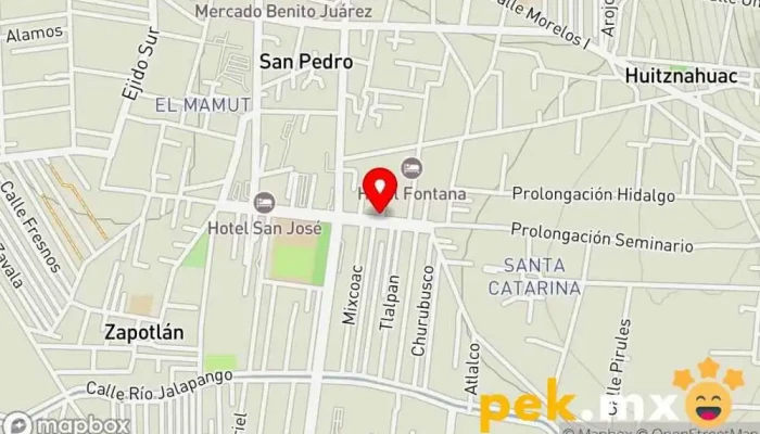 mapa de Servicio Eléctrico Hernández Servicio de reparación de sistemas eléctricos para automóviles en Chiconcuac de Juárez