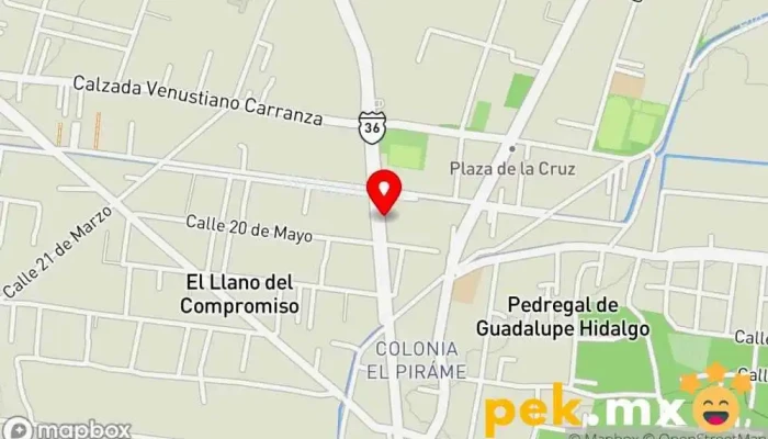 mapa de Servicio Electrico Jorges Taller de reparación de automóviles en El Pedregal de Guadalupe Hidalgo