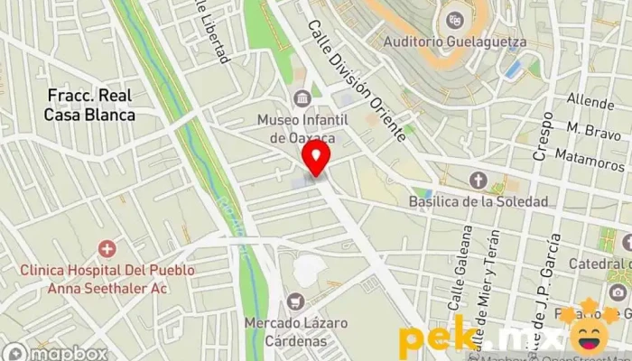 mapa de Servicio Eléctrico Méndez Electricista en Oaxaca de Juárez