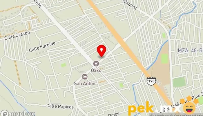 mapa de Servicio Eléctrico Quiroz Taller de reparación de automóviles en Oaxaca de Juárez