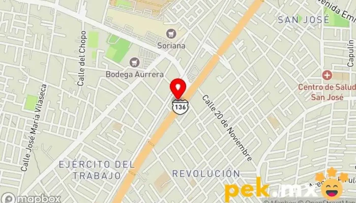 mapa de Servicio Eléctrico Tigre Toño Servicio de reparación de sistemas eléctricos para automóviles en Ехидо де Чиколоапан