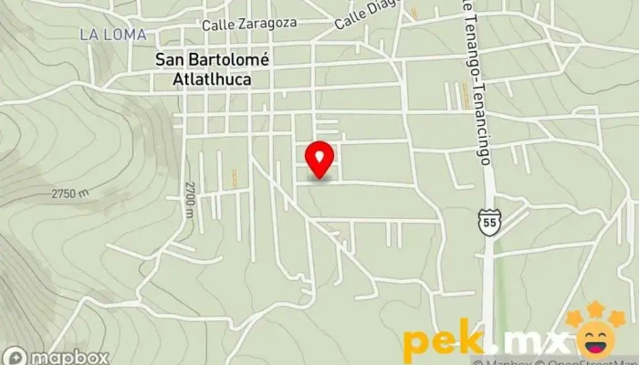 mapa de SERVICIO ELÉCTRICO VILLEGAS Servicio de reparación de sistemas eléctricos para automóviles en San Bartolomé Atlatlahuca