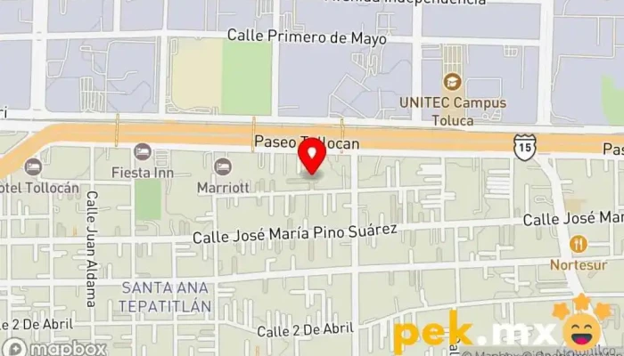 mapa de SERVICIO INDUSTRIAL HIEECXA Persona de mantenimiento, Empresa de construcción, Electricista, Carpintería, Fábrica en Santa Ana Tlapaltitlán