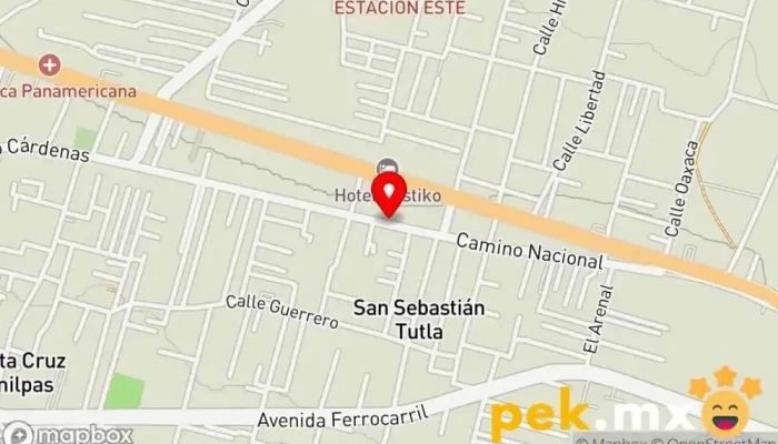 mapa de Servicio Pérez Taller mecánico en San Sebastián Tutla
