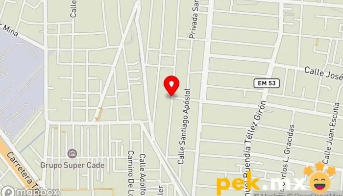 mapa de Simac Mantenimiento Comercial Electricista, Servicio de reparación de motores de baja potencia en Santiago Miltepec