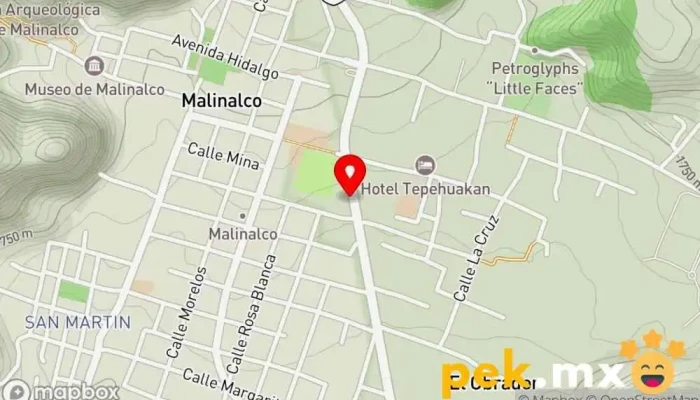 mapa de Sucursal Eléctrica Malinalco  en Malinalco