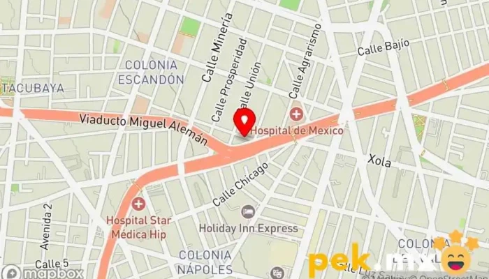 mapa de Supervisores y Proyectistas de Instalaciones S.A. de C.V. Electricista en Miguel Hidalgo, Ciudad de México