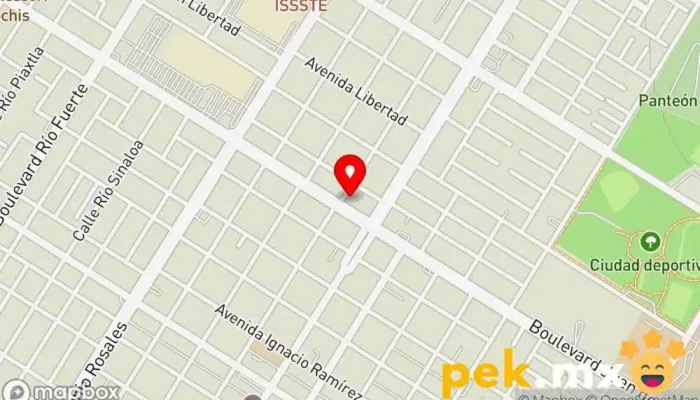 mapa de Taller Eléctrico Ampers Servicio de reparación de sistemas eléctricos para automóviles, Taller mecánico en Los Mochis