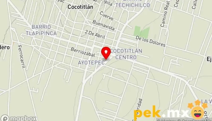 mapa de Taller Eléctrico El Cocodrilo Servicio de reparación de sistemas eléctricos para automóviles en Cocotitlán