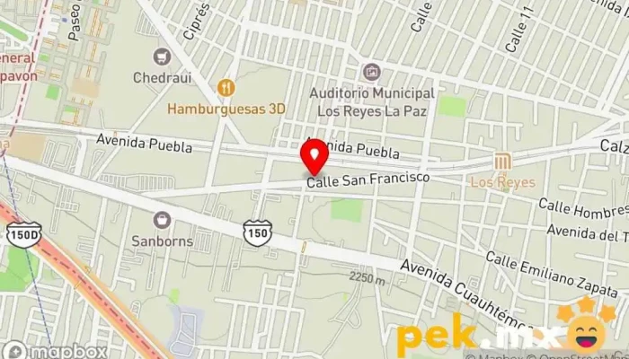 mapa de Taller Mecánico El Relámpago Taller de reparación de automóviles en Los Reyes Acaquilpan