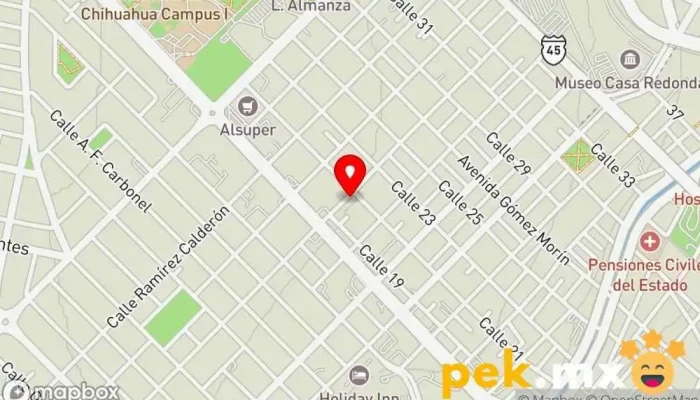 mapa de Talleres Electricos Bonilla Sa De Cv Taller de automóviles en Chihuahua