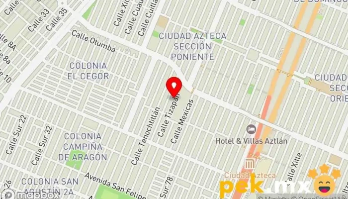 mapa de Técnico Servicio de instalación eléctrica en Ecatepec de Morelos
