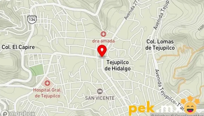 mapa de Tejupilco de Hidalgo  en Tejupilco de Hidalgo