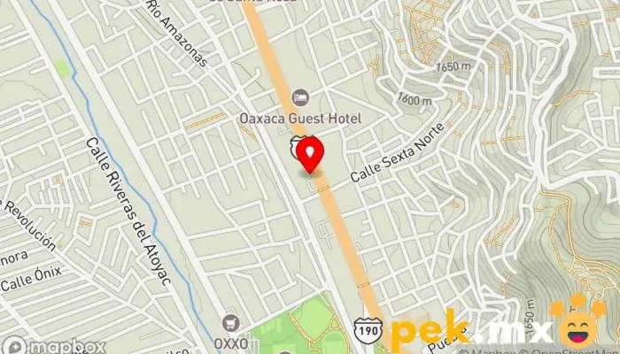 mapa de Tubos y Conexiones Ferretería en Oaxaca de Juárez
