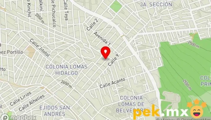 mapa de UVIE 652 DICTAMEN ELÉCTRICO (CFE Y PROTECCIÓN CIVIL). Ingeniero, Electricista, Asesor en ingeniería en Tlalpan, Ciudad de México
