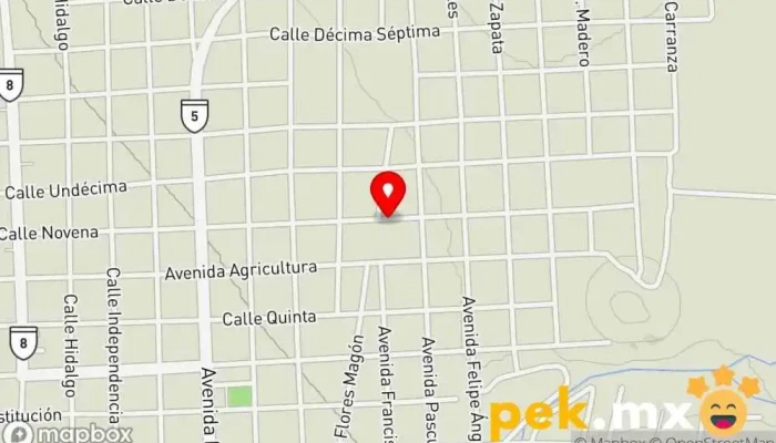 mapa de Valentín Gómez Farías  en Valentín Gómez Farías