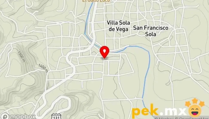 mapa de Villa Sola de Vega  en Villa Sola de Vega